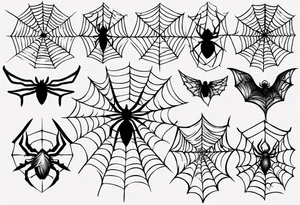cobweb tattoo idea
