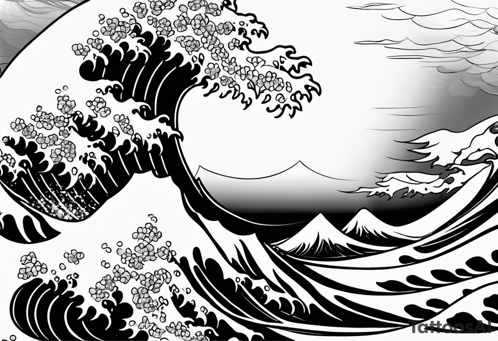 soft wave, background tattoo idea