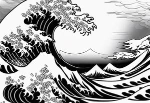 soft wave, background tattoo idea