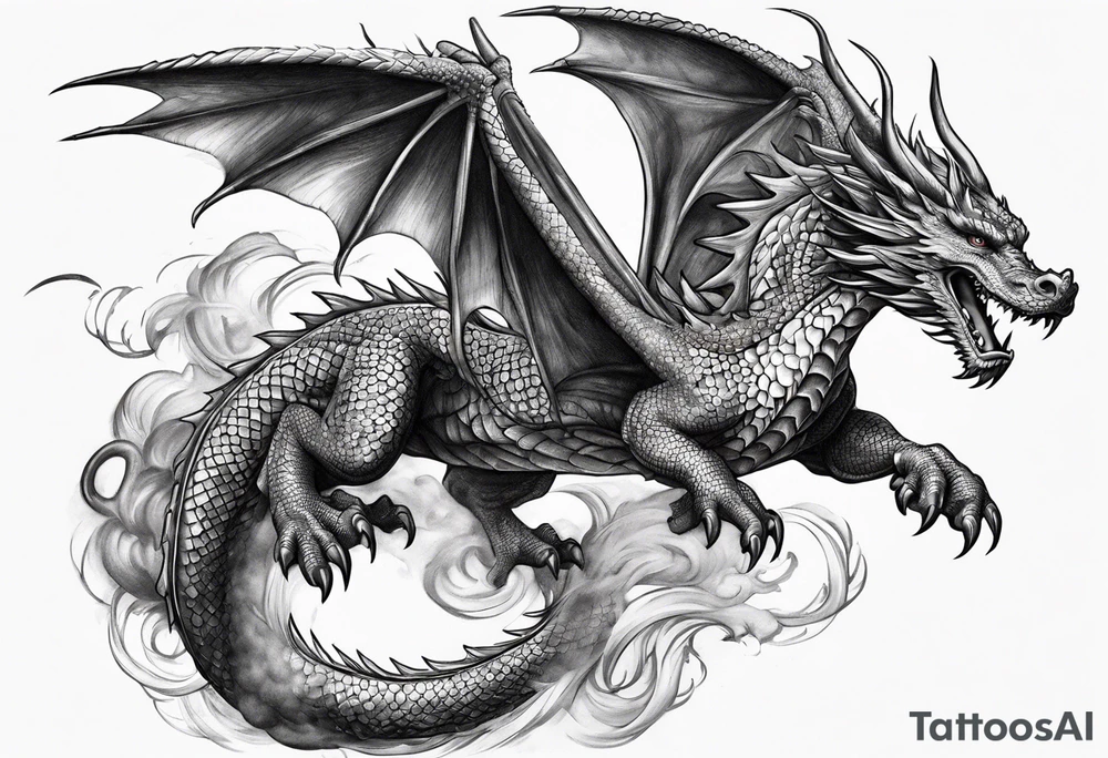 Flying Dragon tattoo idea