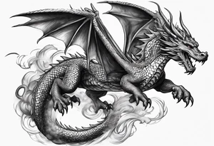 Flying Dragon tattoo idea