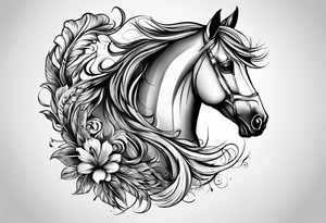 Plume cheval a tattoo idea
