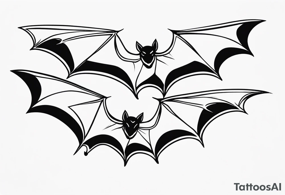 Bats in Flight tattoo idea