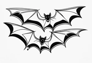 Bats in Flight tattoo idea