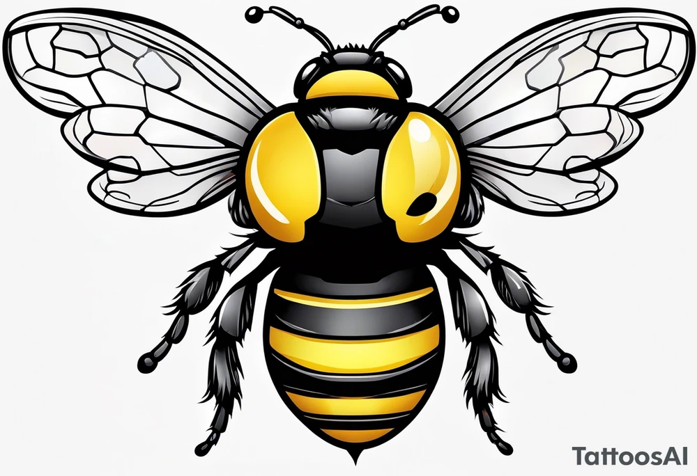 Cute bumble bee tattoo idea