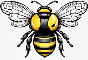 Cute bumble bee tattoo idea