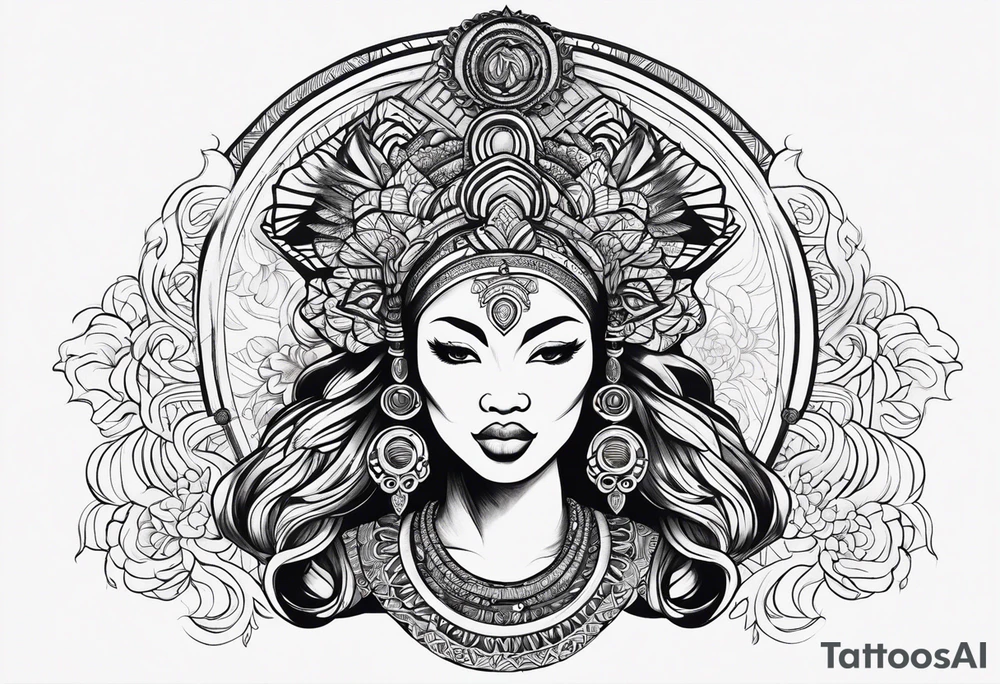African goddess tattoo idea