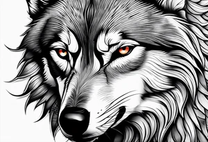 Wolf eyes tattoo idea