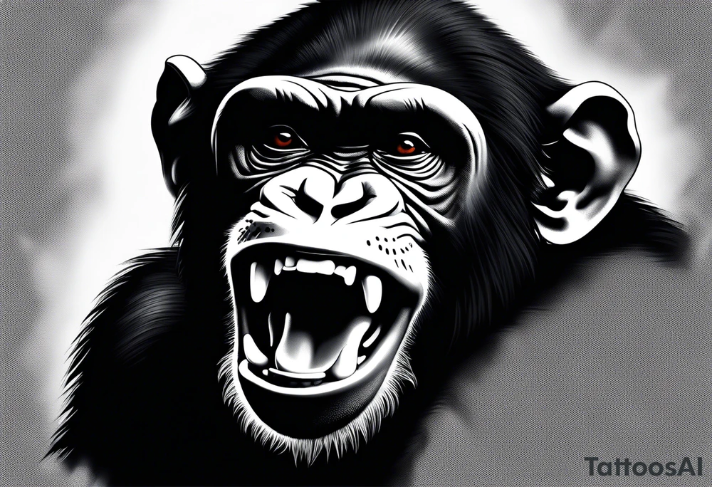 Screaming chimpanzees tattoo idea