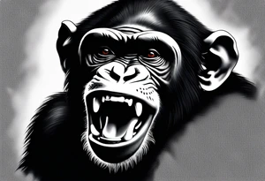 Screaming chimpanzees tattoo idea