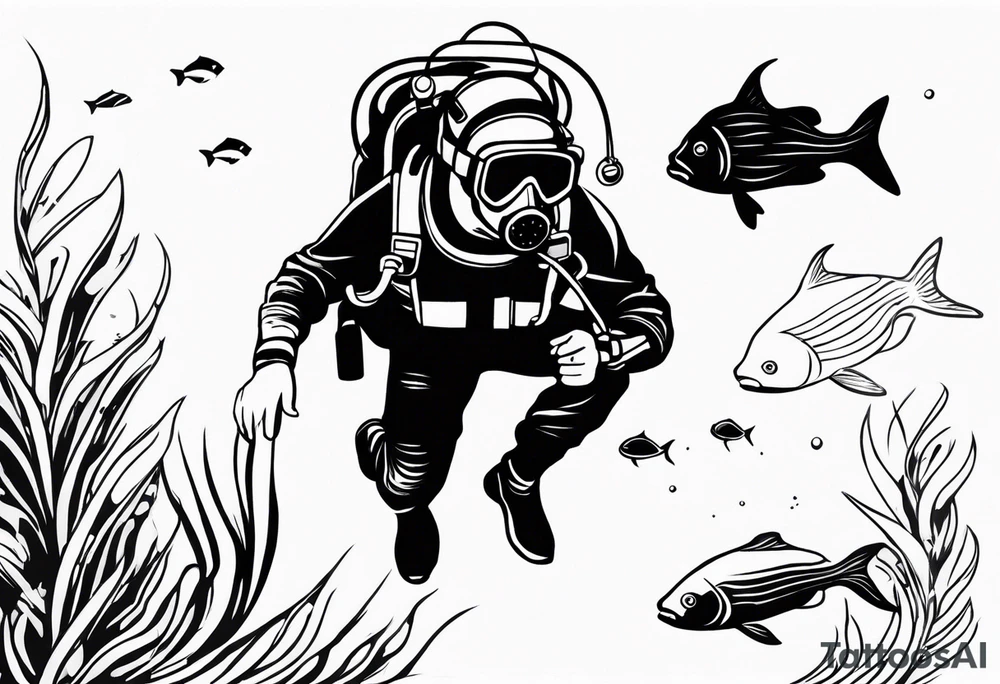 Scuba diver tattoo idea