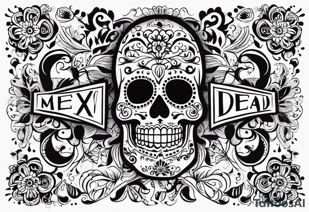 Mexico day of dead tattoo idea