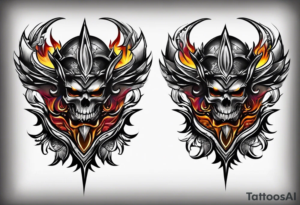 greaves front and back tattoo idea