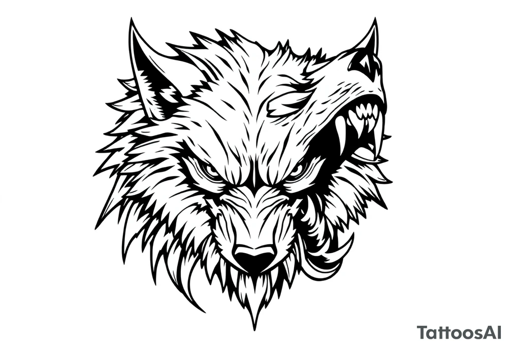 Big bad wolf lurking tattoo idea