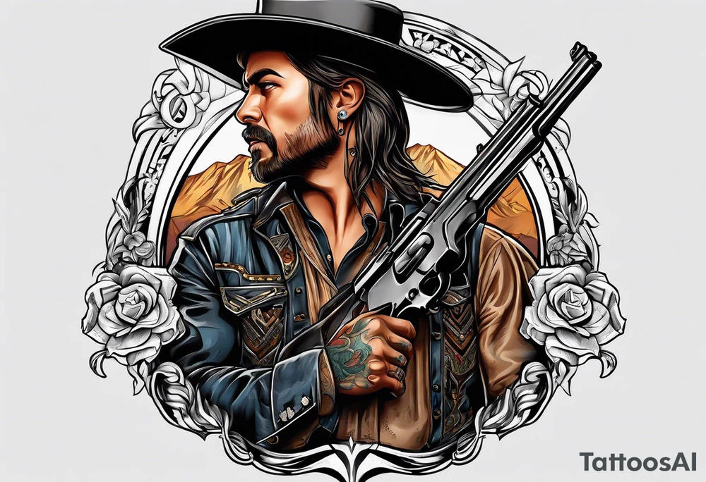 Western movie tattoo idea