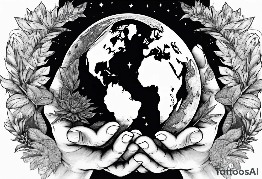 Gods strong hands holding the earth 🌎 tattoo idea