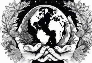 Gods strong hands holding the earth 🌎 tattoo idea