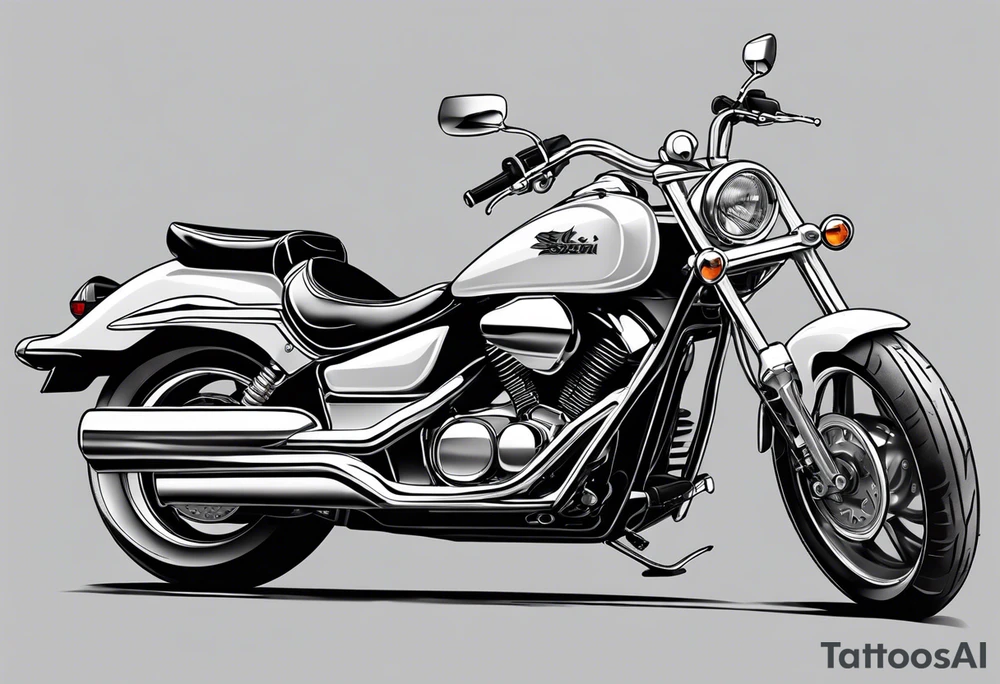 motorcycle suzuki intruder 125cc tattoo idea