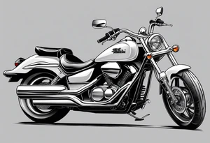 motorcycle suzuki intruder 125cc tattoo idea
