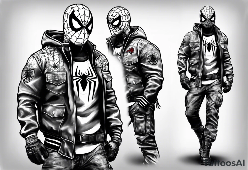 Spiderman in medic battlefield gear tattoo idea Spiderman in medic battlefield gear tattoo idea