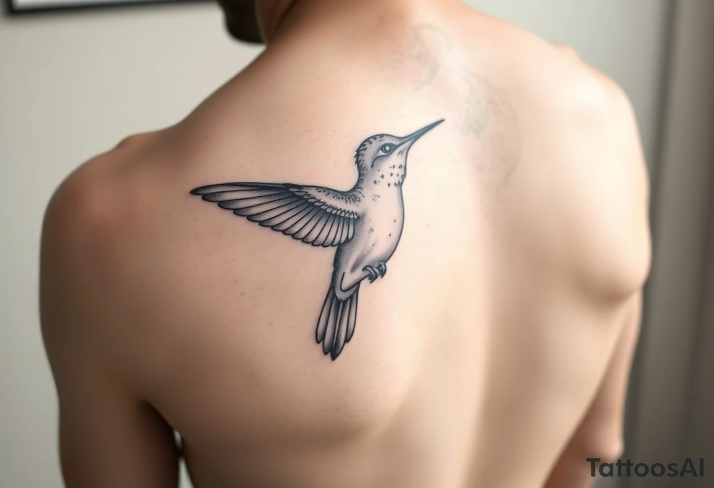 hummingbird tattoo
 very detailed tattoo idea