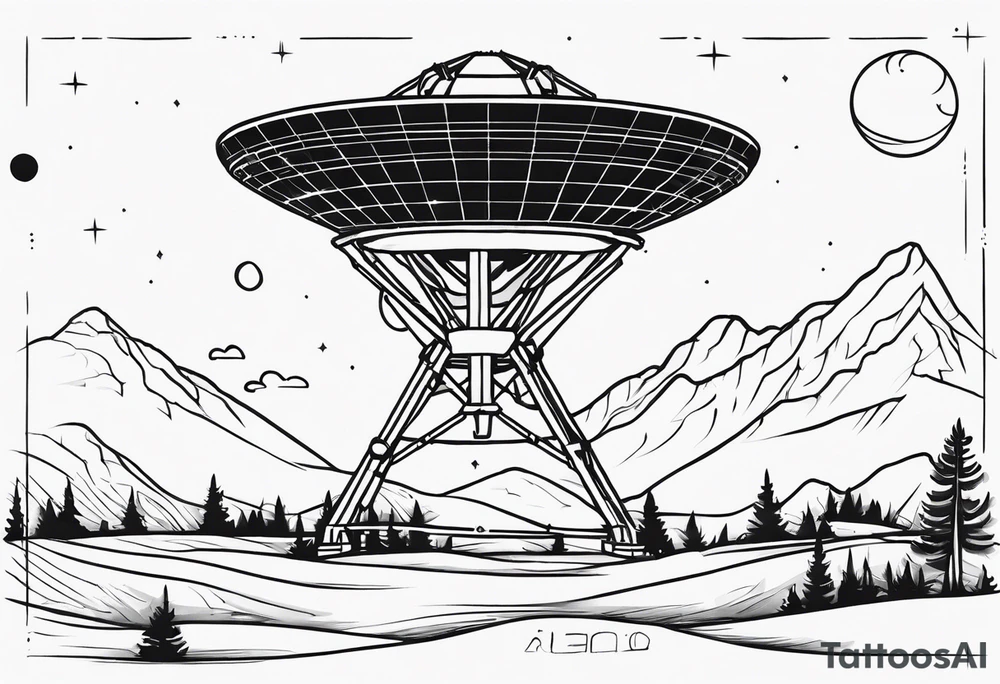 radio telescope tattoo idea