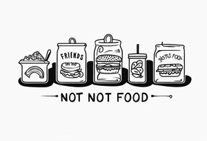 "friends not food"
vegan tattoo tattoo idea