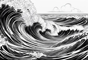 Waves tattoo idea