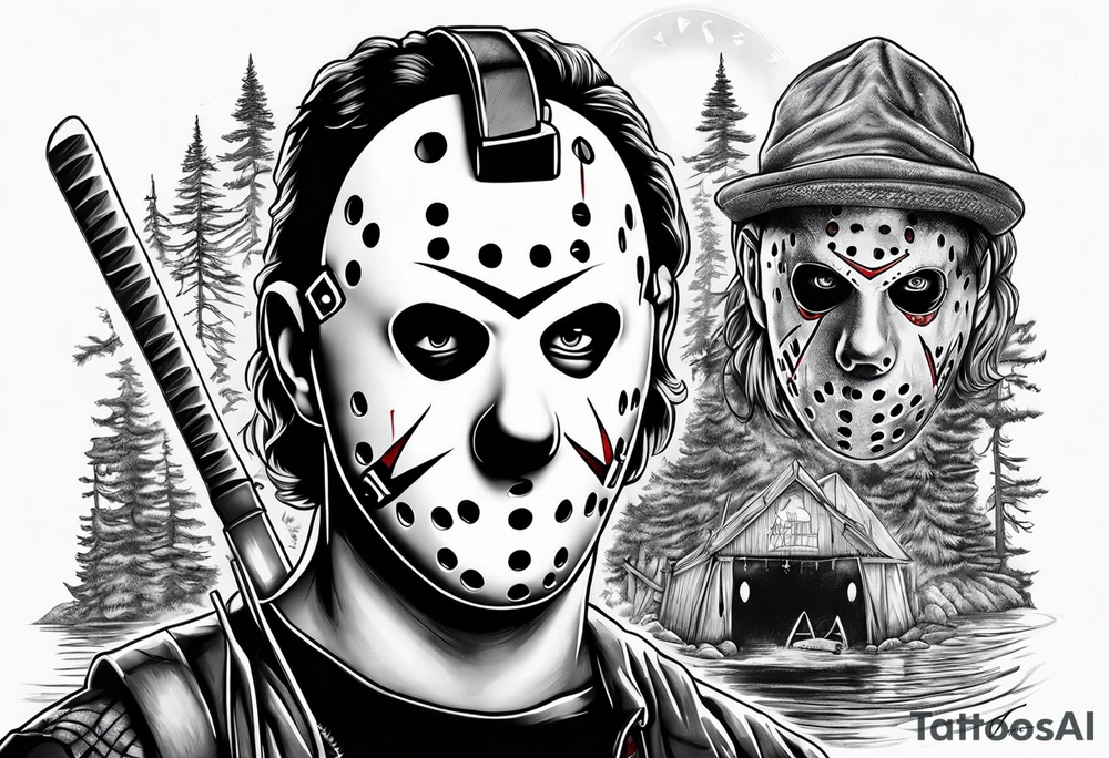 camp crystal lake and jason vorhees tattoo idea