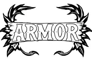 I want the word ARMOR on a banner but I want it in the same font that Rainer Beer is in tattoo idea