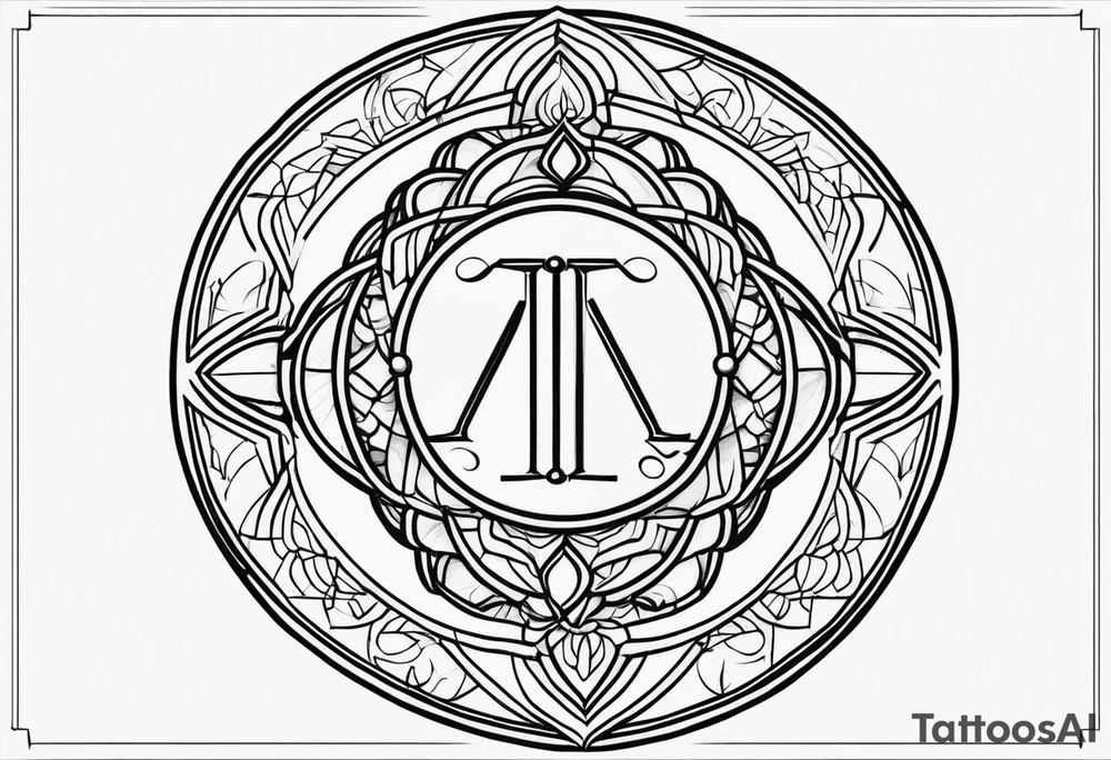 Gemini logo with stitches simple tattoo idea