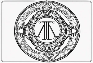 Gemini logo with stitches simple tattoo idea