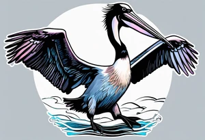 me riding a pelican tattoo idea