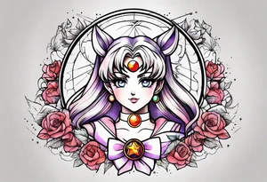 Need a tattoo sketch color on the forearm theme sailor moon more tattoo idea