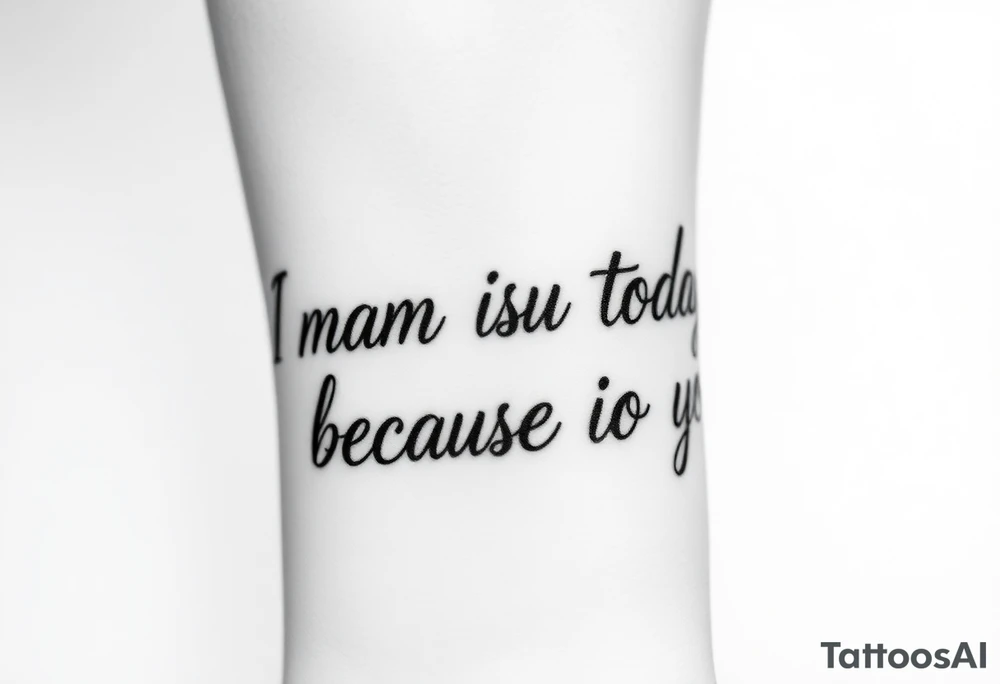 i am the man i am today because of you tattoo idea