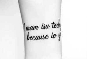 i am the man i am today because of you tattoo idea