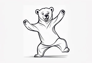 Dancing bear tattoo idea
