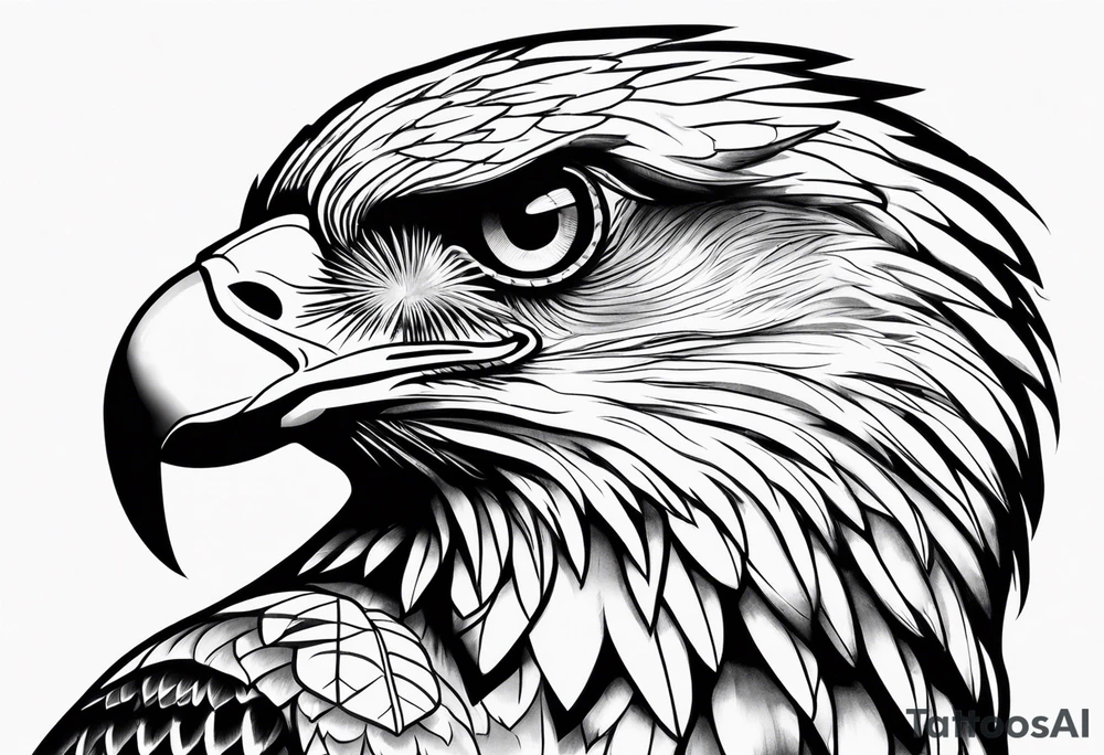 Hawk tatto for hand tattoo idea