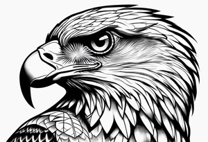 Hawk tatto for hand tattoo idea