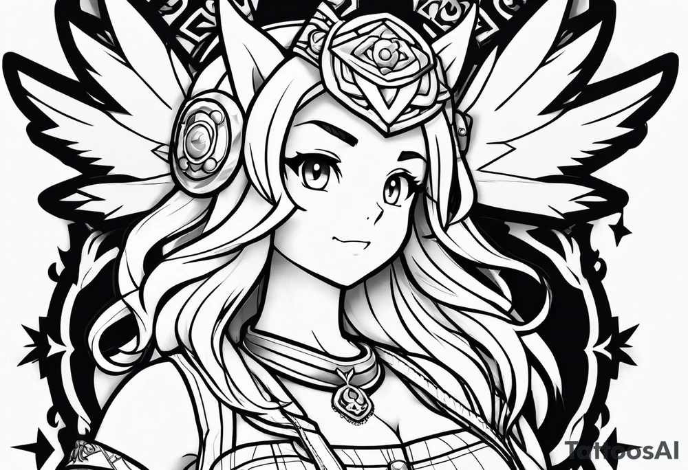 I wanna make hilda pokemon full hafl tattoo idea