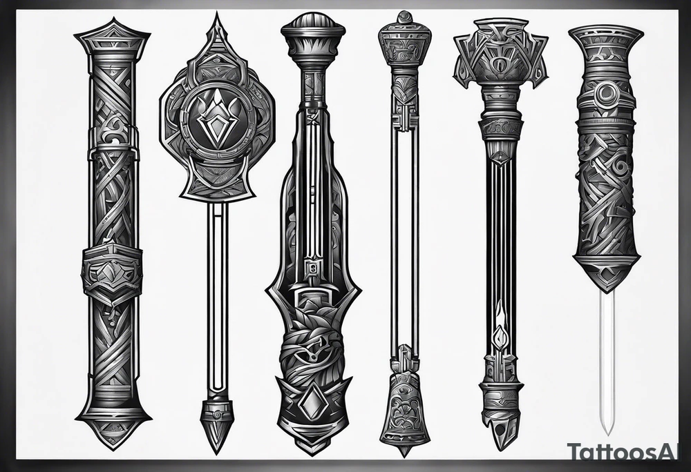 Two lightsaber hilts crossed tattoo idea
