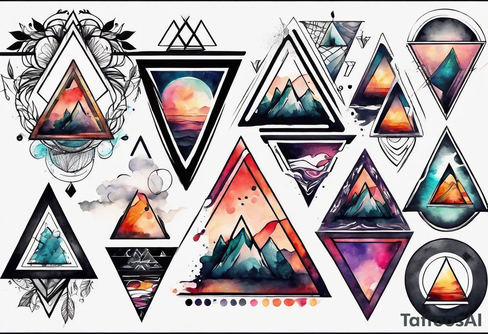 simple triangle tattoo idea