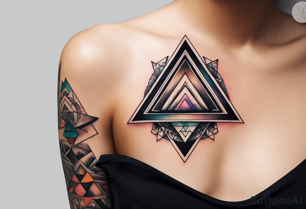 simple triangle tattoo idea