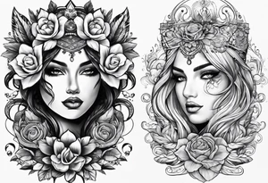 matching 2 separate tattoos . Water related. tattoo idea
