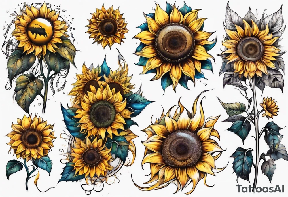 Sunflower tattoo idea