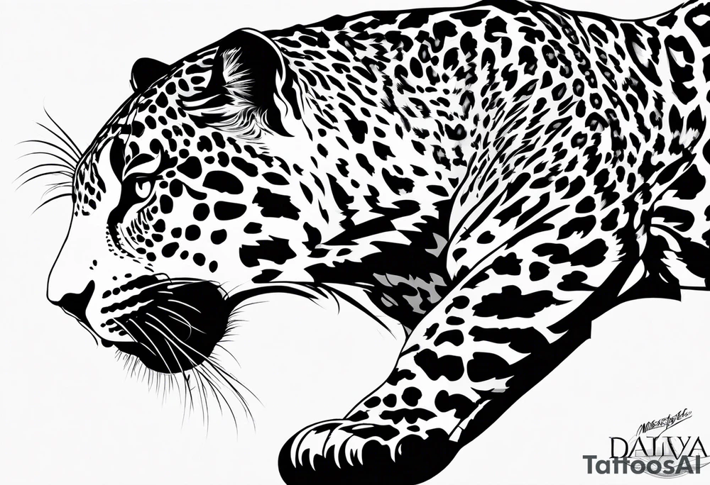 Jaguar running tattoo idea