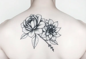 Rose and Chrysanthemum tattoo tattoo idea