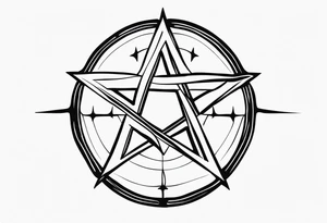 pentagram tattoo idea