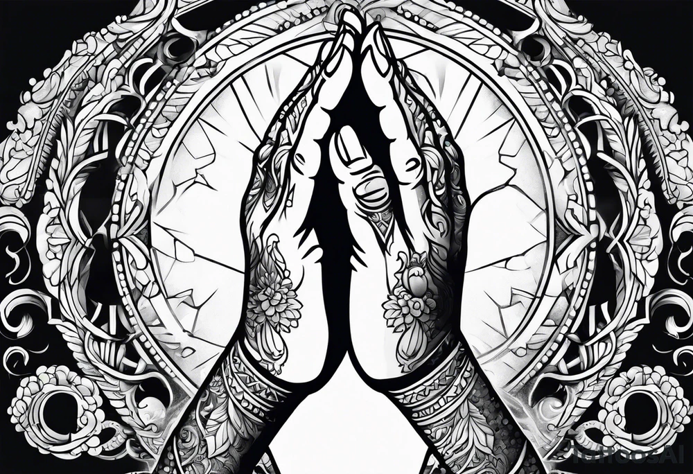 praying hands tattoo idea