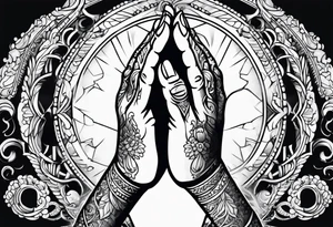 praying hands tattoo idea